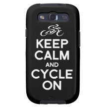 KEEP calm and cycle exercise bike biking bicycle r Galaxy S3 Cases