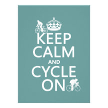 Keep Calm and Cycle On (in any colour) Announcements