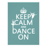 Keep Calm and Dance On (ballet) (all colours) Custom Invitation