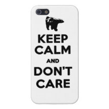keep calm and dont care honey badger phone case iPhone 5 case