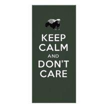 Keep Calm and Don't Care Rack Card Design
