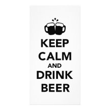 Keep calm and drink beer photo cards