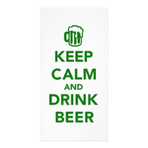 Keep calm and drink beer St. Patricks day Photo Cards