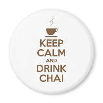 KEEP CALM AND DRINK CHAI FRIDGE MAGNETS