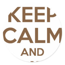 KEEP CALM AND DRINK CHAI ROUND STICKER