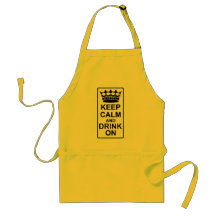 Keep Calm and Drink On - British Government Parody Apron