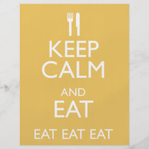KEEP CALM AND EAT PERSONALIZED FLYER