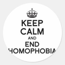 KEEP CALM AND END HOMOPHOBIA STICKER