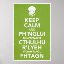 Keep Calm and Fhtagn Poster