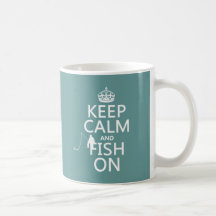 Keep Calm and Fish On (all colours) Mug