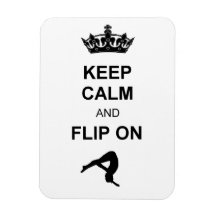Keep Calm and Flip on Rectangular Magnet