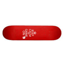 Keep Calm and Game On - dice - all colours Skate Decks
