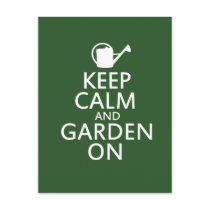 Keep Calm and Garden On Postcards