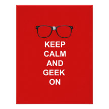 Keep Calm And Geek On Custom Invitation