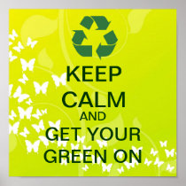 KEEP CALM And Get Your Green On Canvas Print