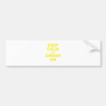 Keep Calm and Ginger On Bumper Sticker