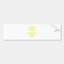 Keep Calm and Ginger On Bumper Sticker