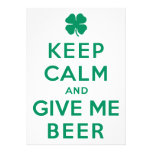 Keep Calm and Give Me Beer Invitation