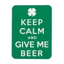 Keep Calm and Give Me Beer Rectangular Magnet