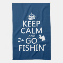 Keep Calm and Go Fishin' (in all colours) Towel