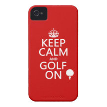 Keep Calm and Golf On - available in all colours iPhone 4 Cases