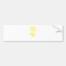 Keep Calm and Grill On Bumper Stickers