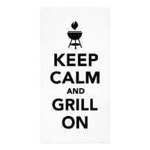 Keep calm and grill on photo cards