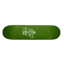 Keep Calm and Hike On (any background color) Skate Board Deck