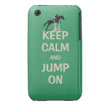 Keep Calm and Jump On Horse iPhone 3 Case