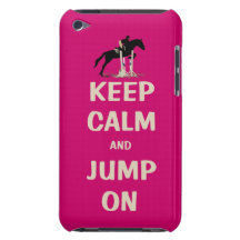 Keep Calm and Jump On Pink Horse Barely There iPod Case
