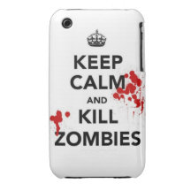 keep calm and kill zombies iPhone 3 case