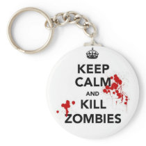 keep calm and kill zombies keychain
