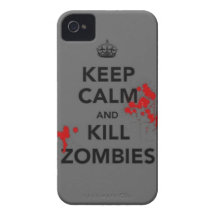 keep calm and kill zombies phone case Case-Mate iPhone 4 cases