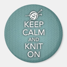 Keep Calm and Knit On Magnet