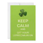 KEEP CALM And LEPRECHAUN On Custom Invitation