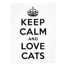 Keep Calm and Love Cats Invitation