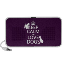 Keep Calm and Love Dogs - all colours Mini Speakers