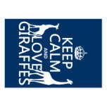 Keep Calm and Love Giraffes - all colours Business Card Templates