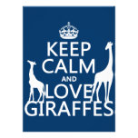 Keep Calm and Love Giraffes - all colours Personalized Invite