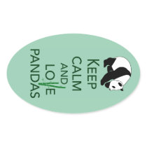 Keep Calm and Love Pandas Gift Art Print Stickers