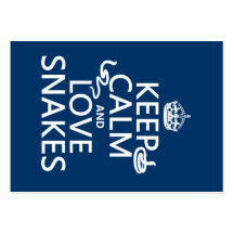 Keep Calm and Love Snakes (all colours) Business Card