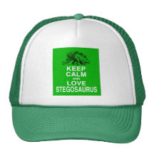 Keep Calm and Love Stegosaurus dinosaur design Mesh Hats