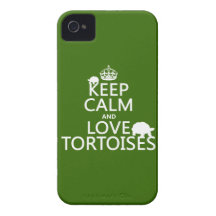 Keep Calm and Love Tortoises (any color) iPhone 4 Case