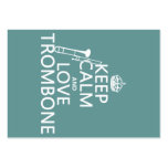 Keep Calm and Love Trombone (any background color) Business Card Template