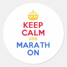 KEEP CALM and MARATH ON Stickers