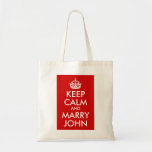 Keep Calm and Marry BLANK Tote Bags
