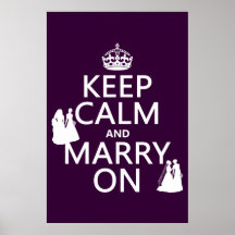 Keep Calm and Marry On - all colours Posters