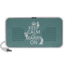 Keep Calm and Marry On (any colour background) iPod Speaker