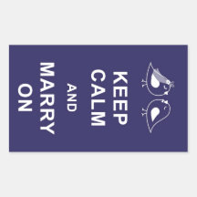 Keep Calm And Marry On Birds Stickers