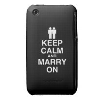Keep Calm and Marry On Gay Iphone 3 Case-mate Case
